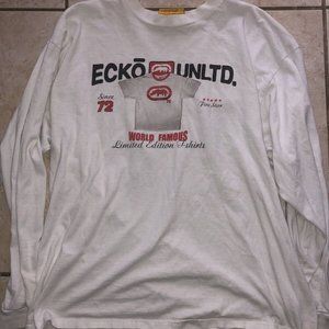 ECKO UNLTD SIZE XL White Vintage Long Sleeve Limited Edition